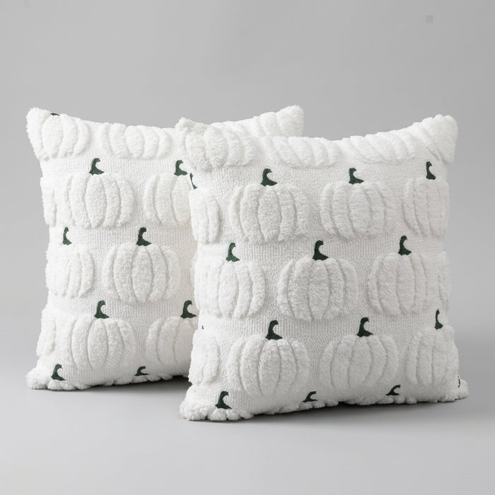 Pumpkin Pillow Case - White
