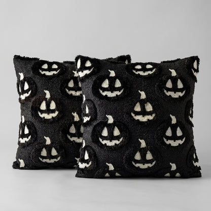 Pumpkin Pillow Case - Black/White