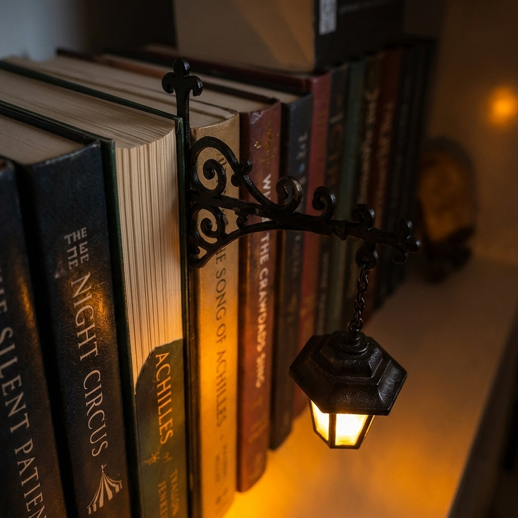 Gothic Hanging Lantern Bookshelf Decor