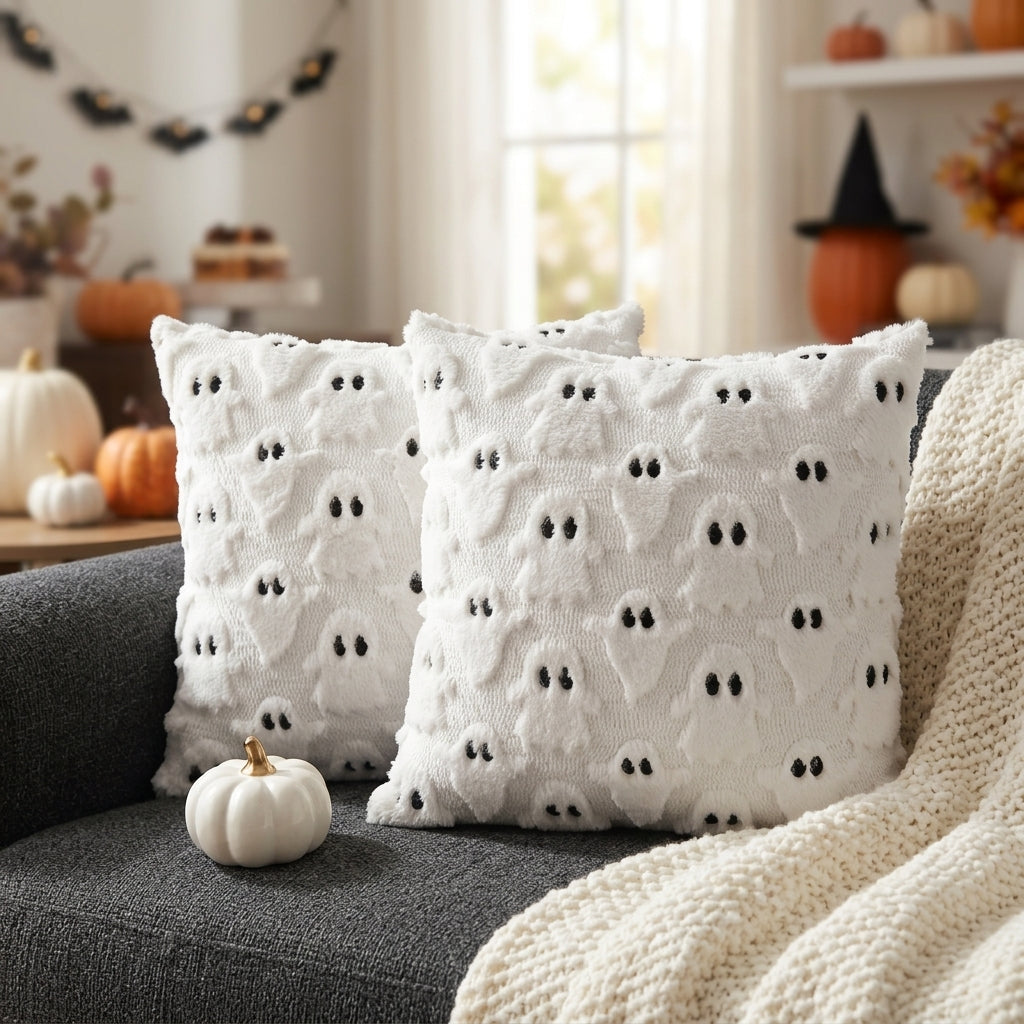 Ghosty Pillow Case - White
