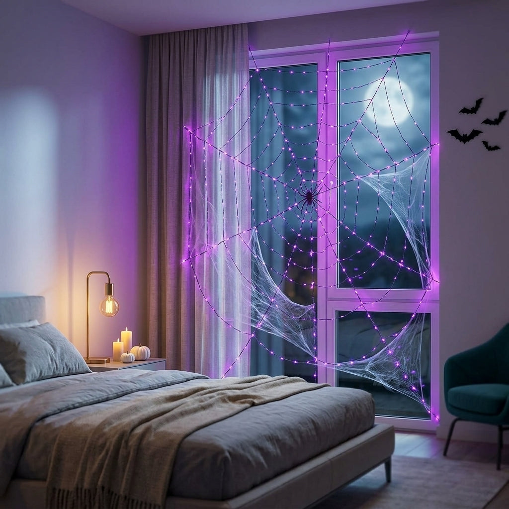 Phantom Web — Halloween Light-Up Spider Web