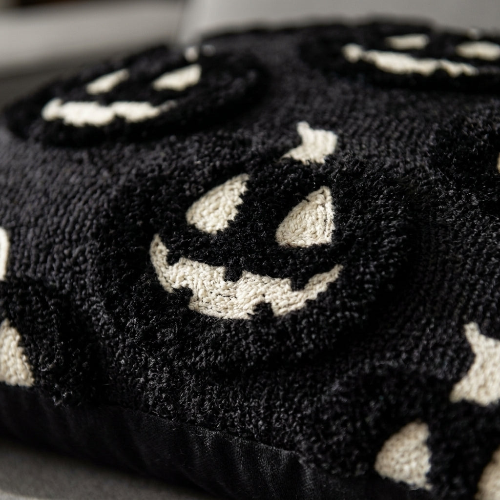 Pumpkin Pillow Case - Black/White