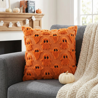 Ghosty Pillow Case - Orange