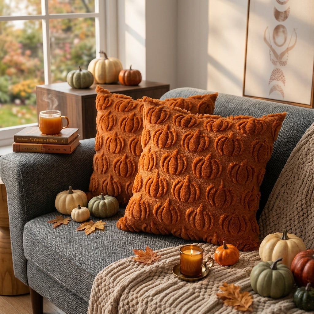 Pumpkin Pillow Case - Brown