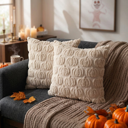 Pumpkin Pillow Case - Dark White