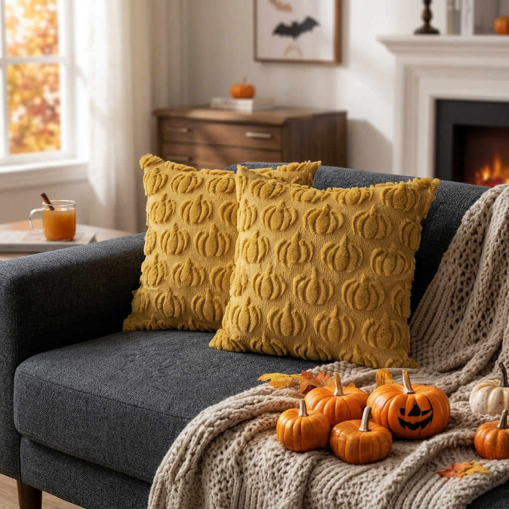 Pumpkin Pillow Case - Yellow