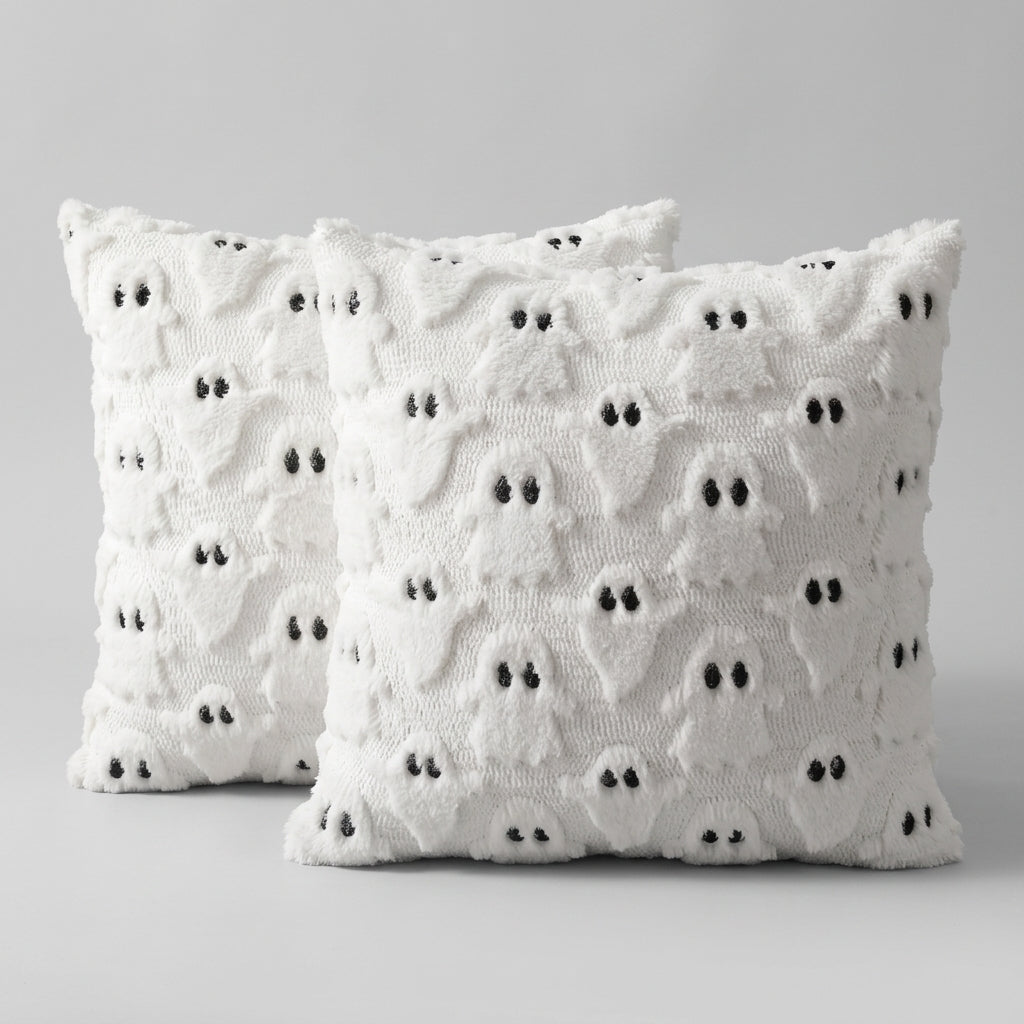 Ghosty Pillow Case - White