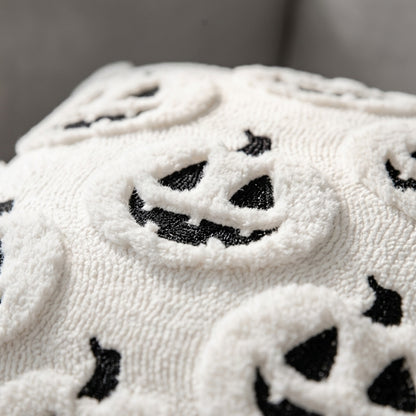 Pumpkin Pillow Case - White/Black